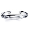 3mm 14K White Gold Bezel Set Round Diamond Eternity Wedding Band