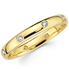3mm 14K Yellow Gold Bezel Set Round Eternity Diamond Wedding Band