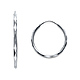 Faceted Endless Small Hoop Earrings - 14K White Gold 1.5mm x 0.67 inch thumb 0