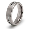 6.5mm Titanium Cable Inlay Wedding Ring