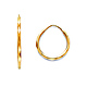 Faceted Endless Mini Hoop Earrings - 14K Yellow Gold 1.5mm x 0.5 inch thumb 0