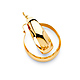Thick Polished Large Bangle Hoop Earrings - 14K Yellow Gold thumb 0