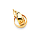 Thick Polished Small Bangle Hoop Earrings - 14K Yellow Gold thumb 0
