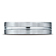 6mm Flat Groove Comfort-Fit Benchmark Wedding Ring in Solid 14K White Gold thumb 0