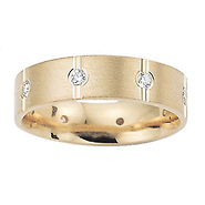 6mm Flat Comfort Fit 14K Yellow Gold Benchmark Diamond Eternity Ring