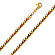 3.7mm 14K Yellow Gold Solid Franco Chain Necklace 20-30in thumb 0