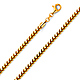 3.7mm 18K Yellow Gold Franco Chain Necklace 18-30in thumb 0