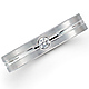 4mm Diamond Flat Comfort Fit Benchmark Promise Ring (0.06ctw) thumb 0