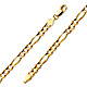 5mm 14K Yellow Gold Solid Figaro Link Chain Necklace 18-30in thumb 0