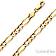 7mm 14K Yellow Gold Solid Men's Figaro Link Chain Necklace 22-26in thumb 0