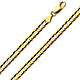 6mm 18K Yellow Gold Solid Men's Concave Curb Cuban Link Chain Necklace thumb 0