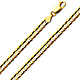 6mm 18K Yellow Gold Men's Concave Curb Cuban Link Chain Necklace 22-30in thumb 0