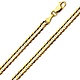 4.8mm 14K Yellow Gold Solid Concave Curb Cuban Link Chain Necklace 18-30in thumb 0