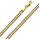 4.8mm 18K Yellow Gold Concave Curb Cuban Link Chain Necklace 18-30in thumb 0