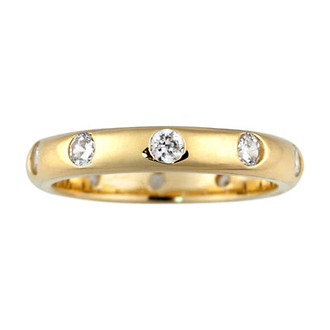 Yellow Gold Sparkle Eternity Band