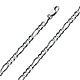 4mm 14K White Gold Figaro Link Chain Necklace 16-30in thumb 0