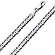 7mm 14K White Gold Men's Concave Curb Cuban Link Chain Necklace 18-30in thumb 0