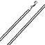 4mm 18K White Gold Men's Solid Concave Curb Cuban Link Chain Necklace 16-30in
