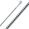 2mm 14K White Gold Franco Chain Necklace 16-30in