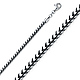 3mm 14K White Gold Solid Franco Chain Necklace 18-30in thumb 0
