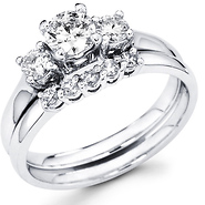 Wedding and engagement rings sets