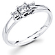 Three Stone Princess Diamond Trellis Engagement Ring (0.33 ctw) thumb 0