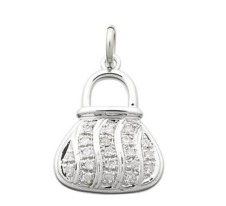 Diamond Purse Charm