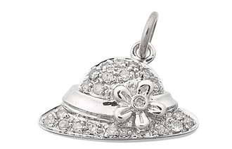 Diamond Hat Flower Pendant
