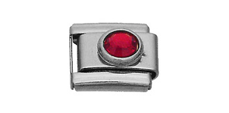 January Birthstone CZ Italian Charm