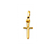 Mini Cross Charm Pendant in 14K Yellow Gold - Classic thumb 0