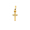 Mini Cross Charm Pendant in 14K Yellow Gold - Classic