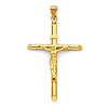 Extra-Large Rod Crucifix Pendant in 14K Yellow Gold - Classic