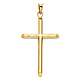 Extra Large Rod Cross Pendant in 14K Yellow Gold - Classic thumb 0