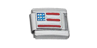 Flag USA Italian Charm
