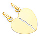 Classic 14K Yellow Gold Split Heart Pendant thumb 0