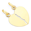 Classic 14K Yellow Gold Split Heart Pendant