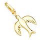 Mini Flying Bird Charm Pendant in 14K Yellow Gold - Petite thumb 0