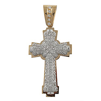 White CZ Hip Hop Cross