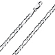 5mm Sterling Silver Figaro Link Chain Necklace 16-30in thumb 0