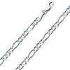 5mm Sterling Silver Figaro Link Chain Necklace 16-30in
