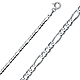 3mm Sterling Silver Figaro Link Chain Necklace 16-30in thumb 0