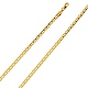 4mm 14K Yellow Gold Men's Concave Mariner Chain Necklace 18-24in thumb 0