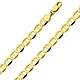 6.5mm 14K Yellow Gold Men's Flat Mariner Chain Necklace 20-26in thumb 0