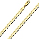 4.5mm 14K Yellow Gold  Men's Flat Mariner Chain Necklace 18-24in thumb 0