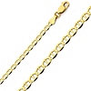 3.5mm 14K Yellow Gold Flat Mariner Chain Necklace 18-24in