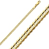 2.5mm 14K Yellow Gold Concave Curb Cuban Link Chain Necklace 16-24in