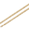 6mm 14K Yellow Gold Men's Pave Concave Curb Cuban Link Chain Necklace 20-26in