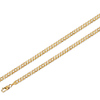 5mm 14K Yellow Gold Men's Pave Concave Curb Cuban Link Chain Necklace 20-24in