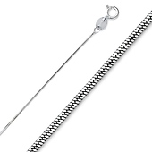 0.9mm Sterling Silver Solid Snake Chain Necklace 16-20in