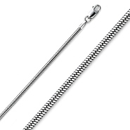 1.9mm Sterling Silver Snake Chain Necklace 16-24in